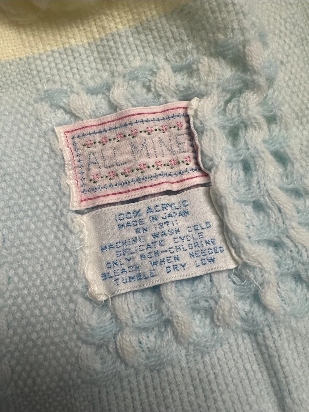Bundle of two 90s baby blankets